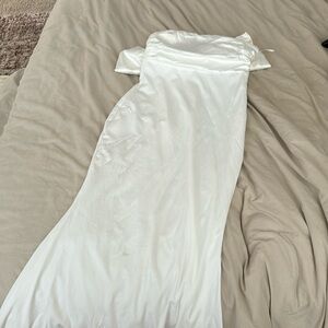 SHEIN bow tie wedding dress